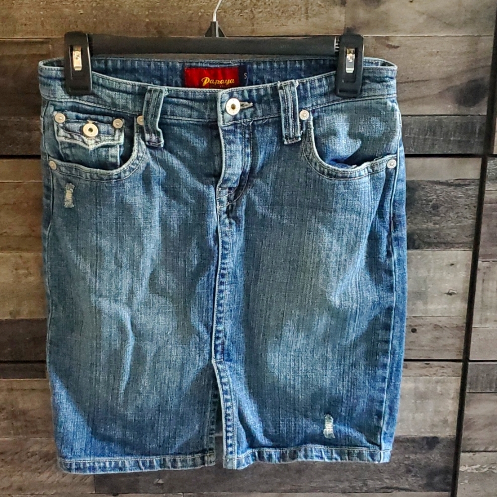 Papaya Jean skirt size S